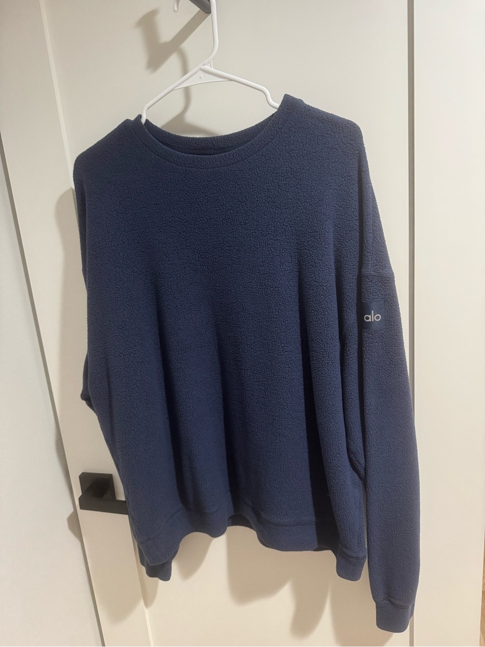 Cozy Navy Mens Fleece Sweater Alo Yoga SIZE L